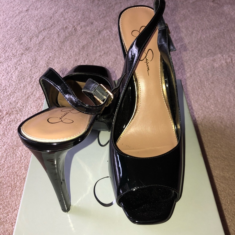 Jessica Simpson Blk Peep Toe Women’s sz 11